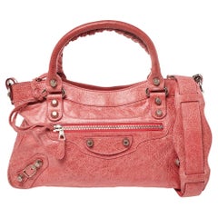 Balenciaga City Motorcycle Bag Framboise Red-Pink,  –  Just Gorgeous Studio