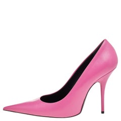 Balenciaga Pink Leather Knife Pumps Size 39