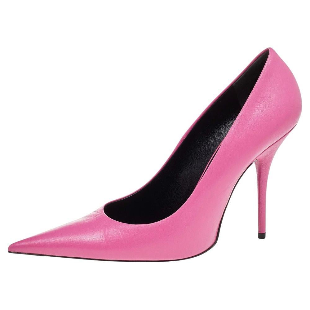 Balenciaga Pink Leather Knife Pumps Size 39 at 1stDibs | pink balenciaga  heels, pink balenciaga pumps, balenciaga knife pumps