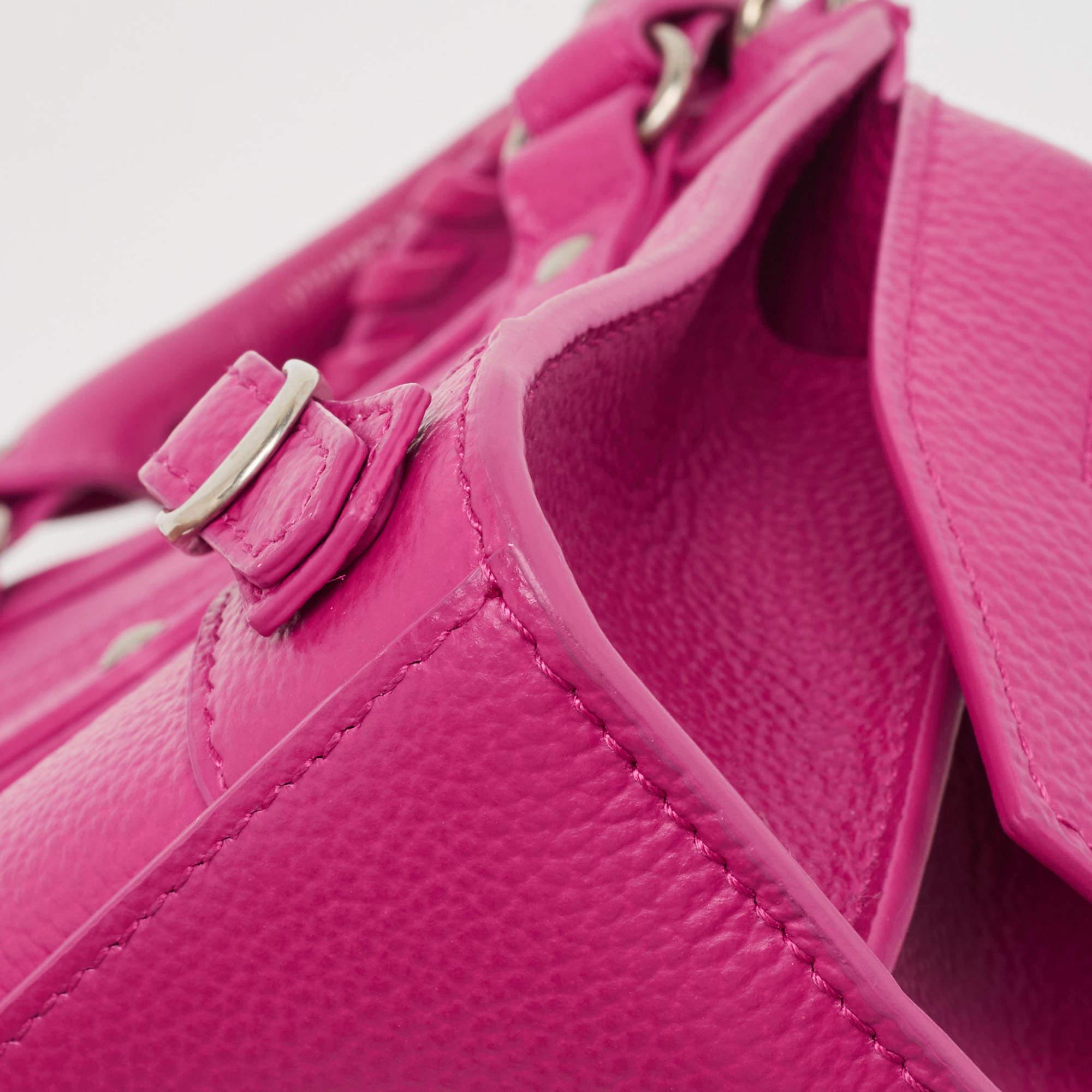 Balenciaga Pink Leather Mini Neo Classic Bag In Excellent Condition In Dubai, Al Qouz 2