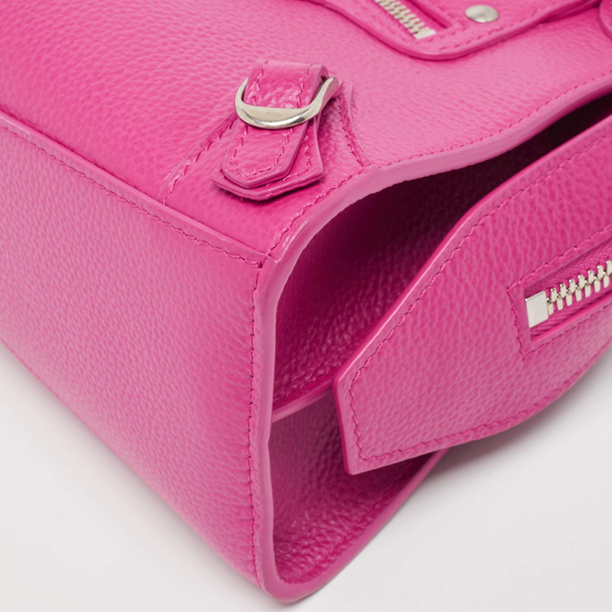 Women's Balenciaga Pink Leather Mini Neo Classic Bag