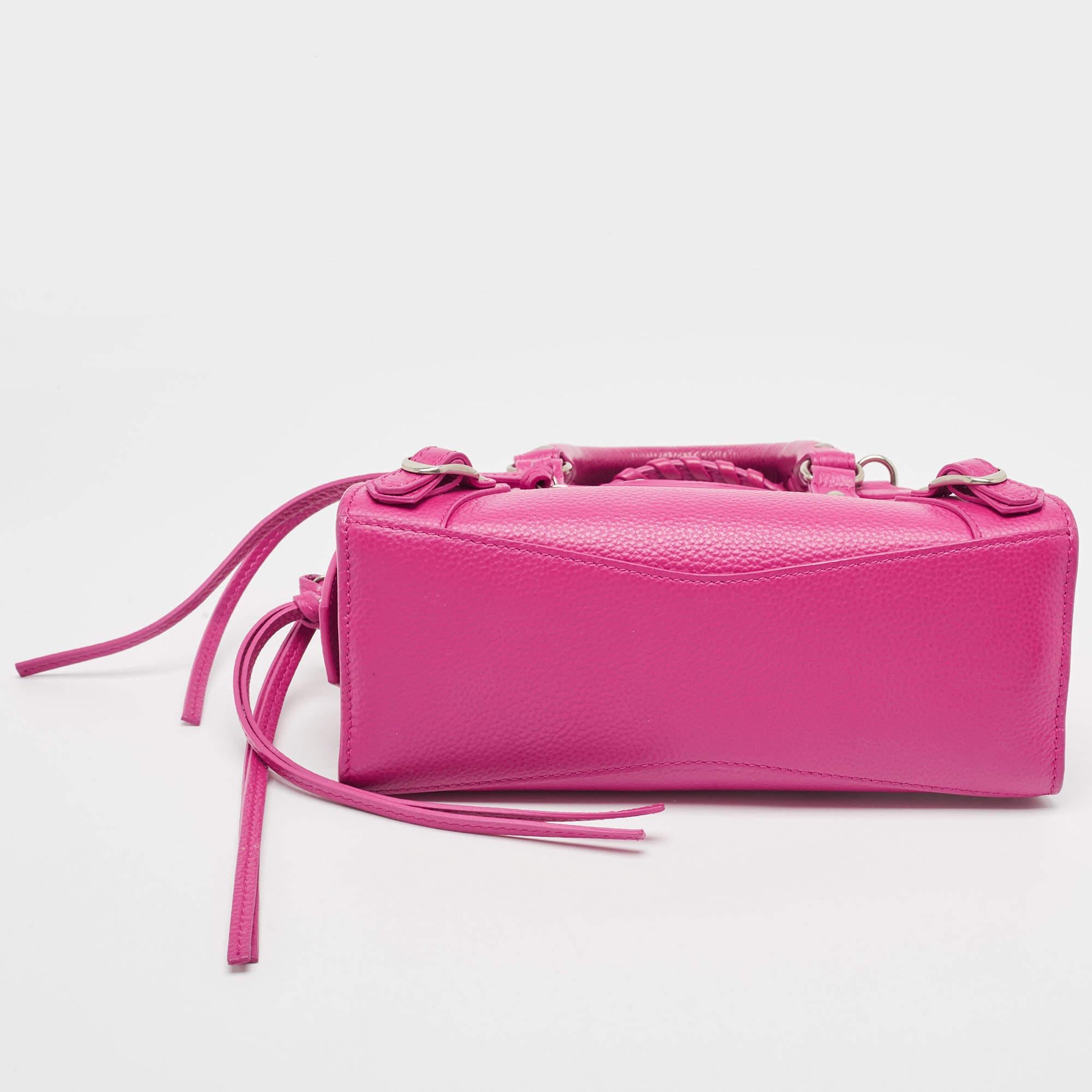 Balenciaga Pink Leather Mini Neo Classic Bag 1