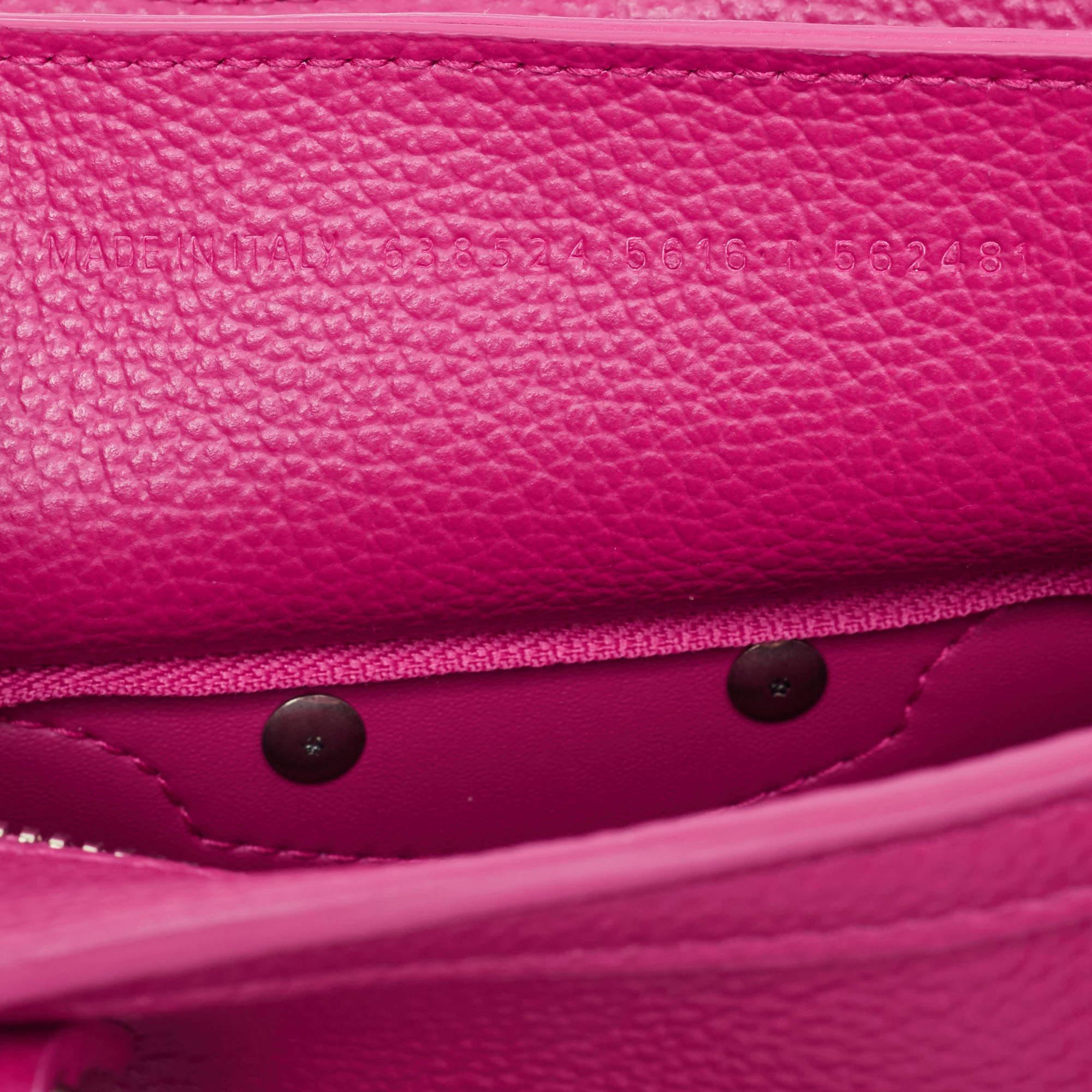 Balenciaga Pink Leather Mini Neo Classic Bag 4