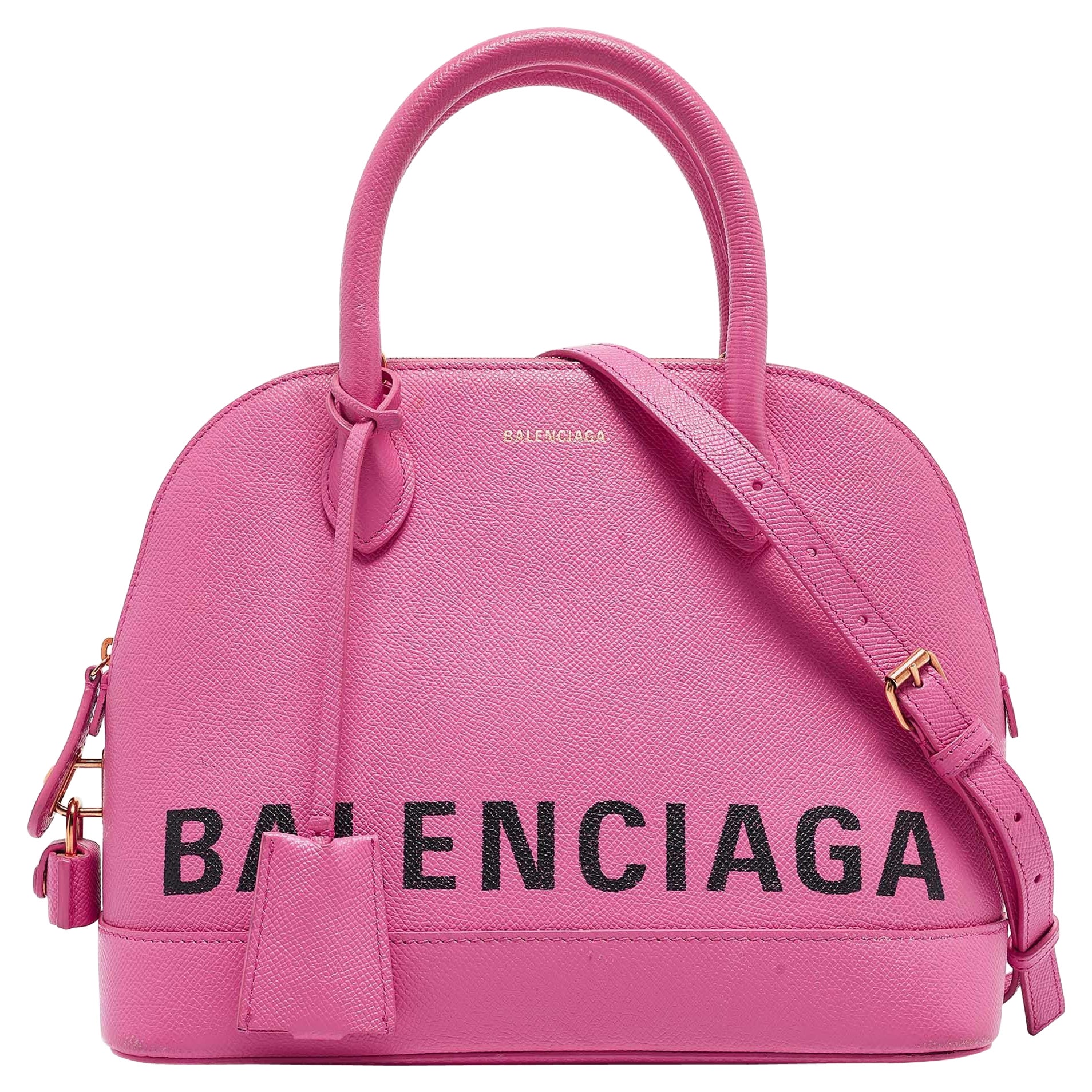 Balenciaga Pink Leather Small Ville Satchel