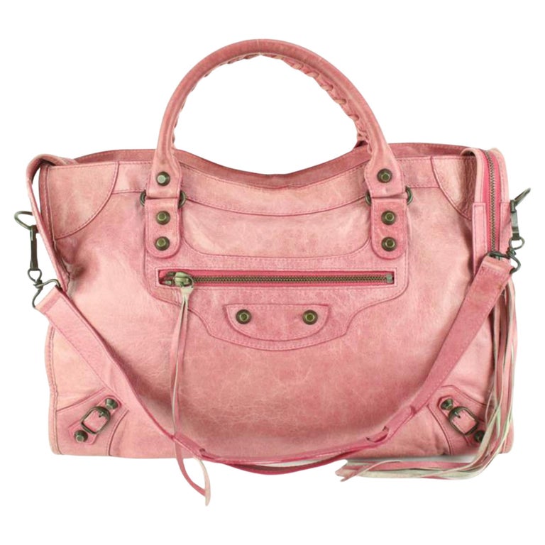 Balenciaga Pink Leather the City 2way Bag 2BA111 For Sale at 1stDibs