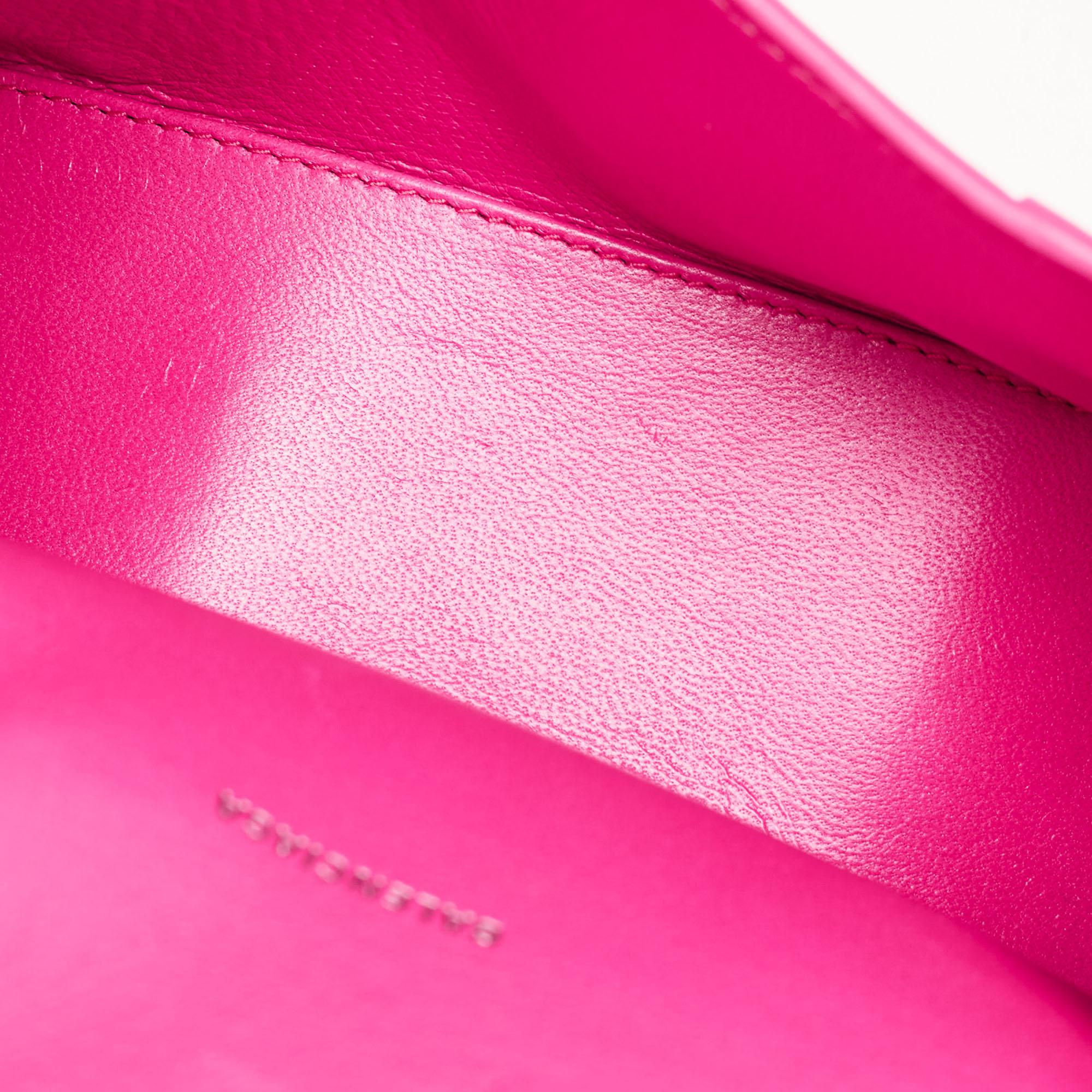 Balenciaga Pink Leather XS Hourglass Top Handle Bag 4