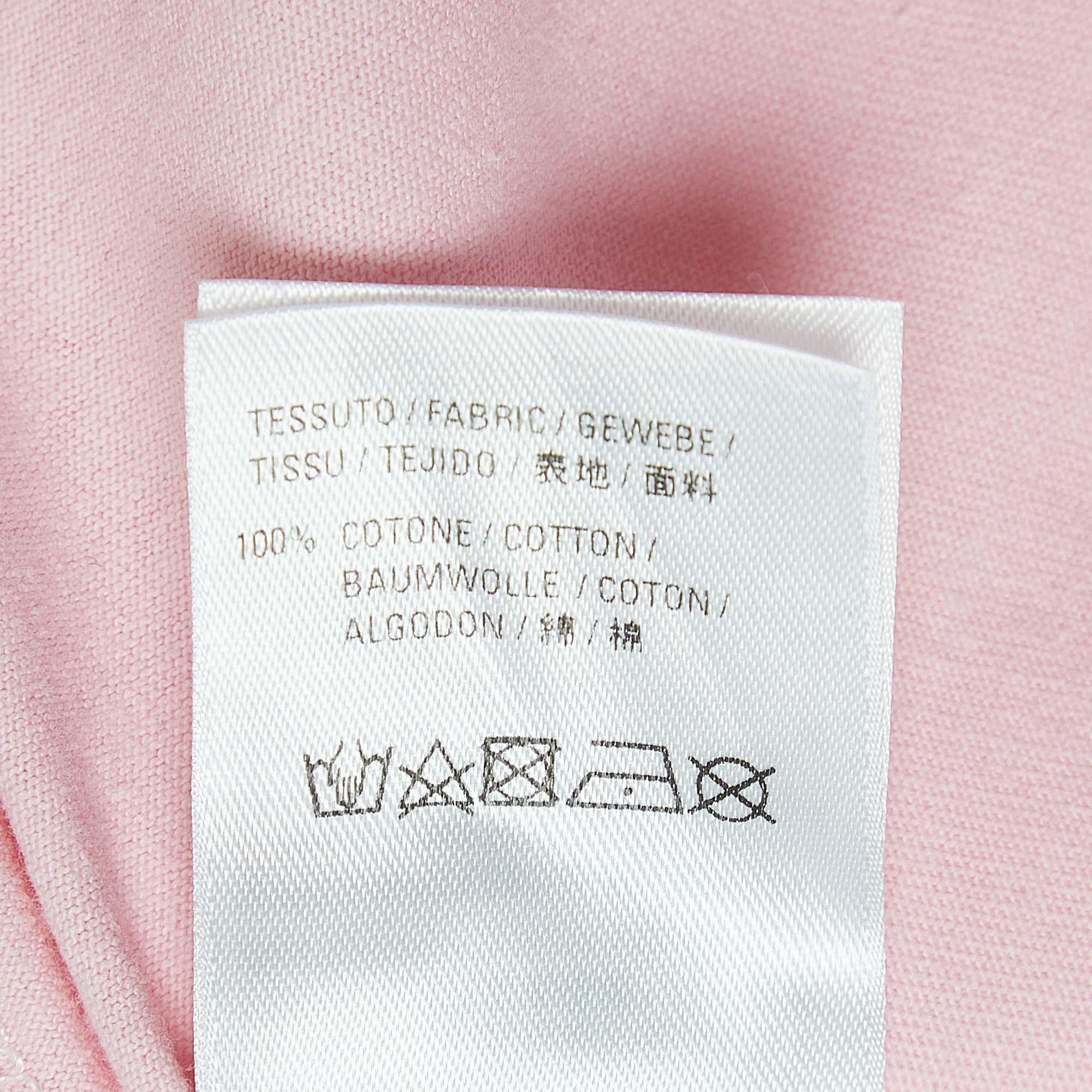 T-shirt Balenciaga rose imprimé logo en jersey de coton XS Pour femmes en vente