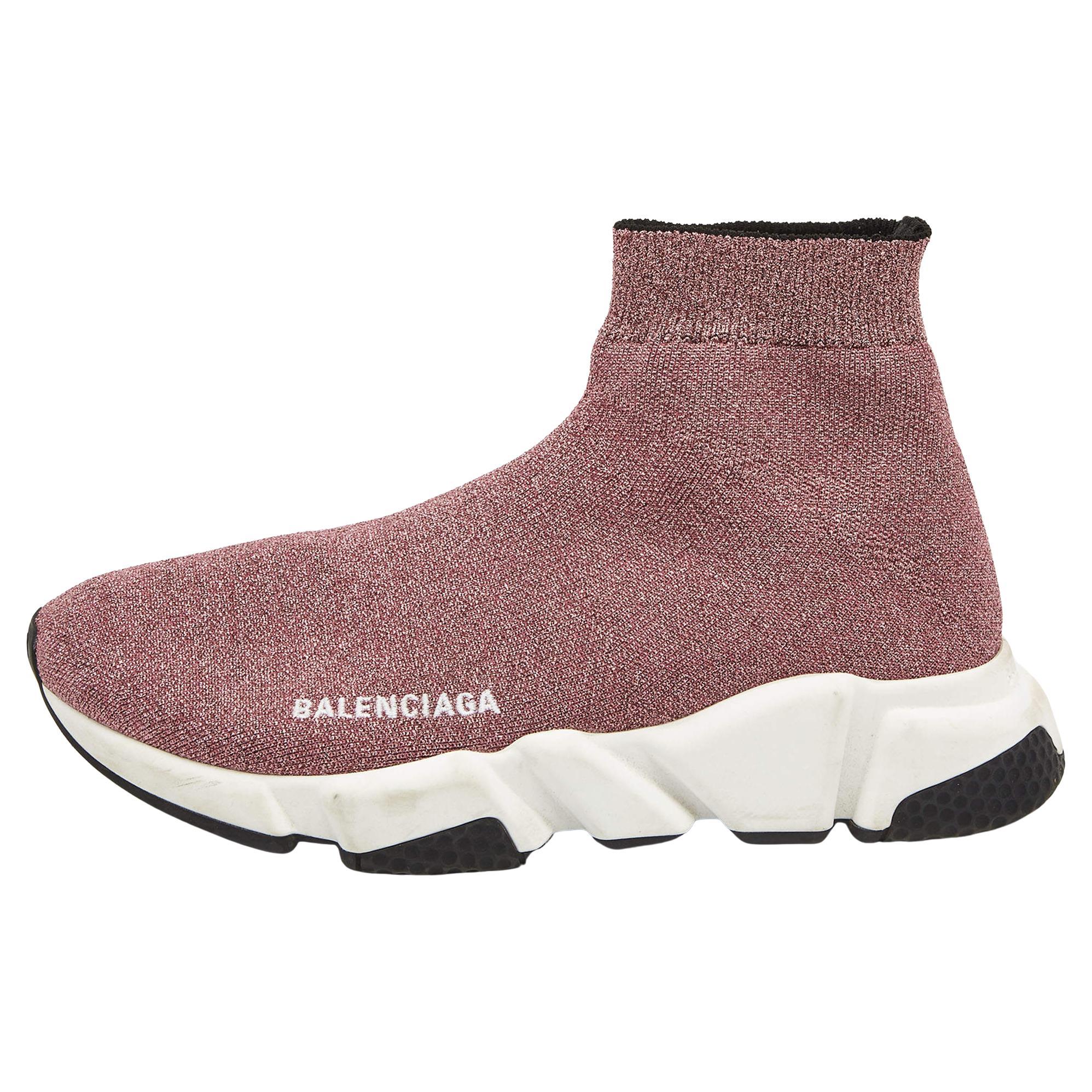 balenciaga speed lurex trainers