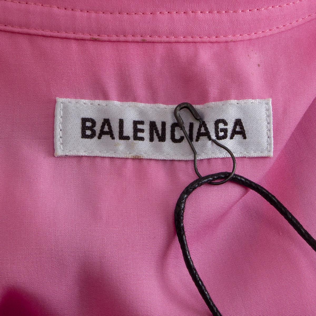 BALENCIAGA pink lyocell OVERSIZED NEW SWING Shirt Blouse 36 XS In Excellent Condition In Zürich, CH