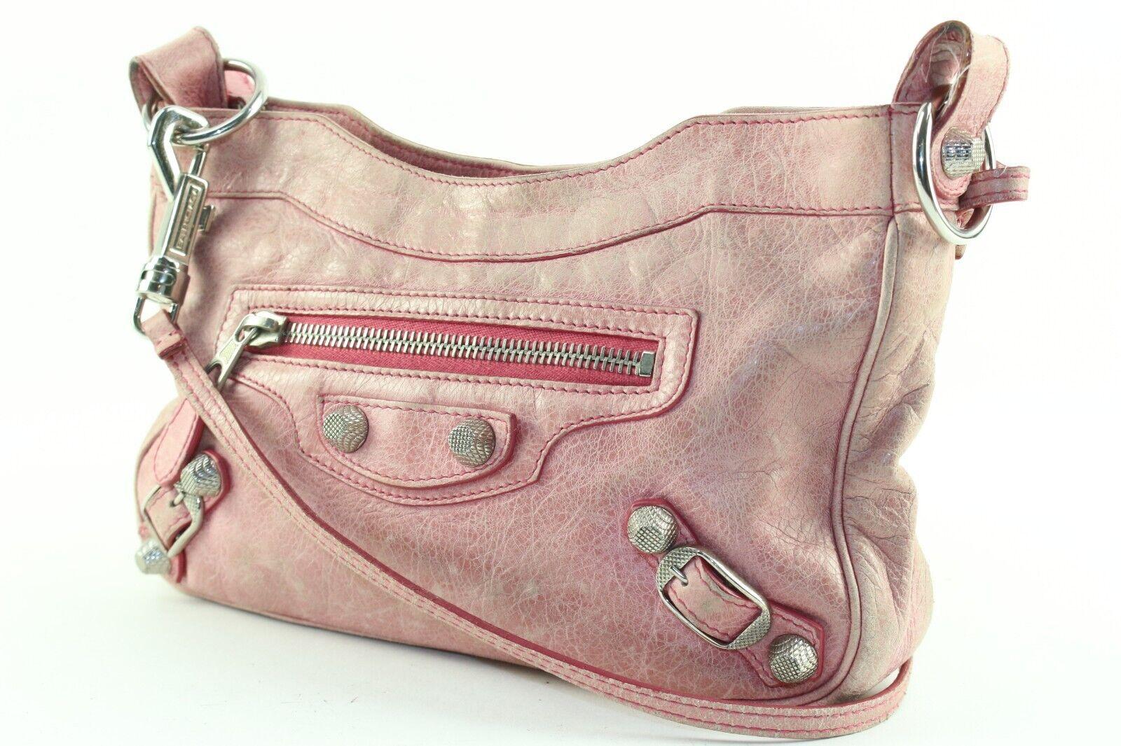 BALENCIAGA Pink Mini Crossbody City Bag 2BAL1214K For Sale 8
