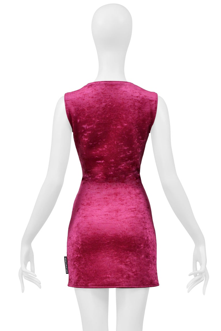balenciaga pink bodycon dress Balenciaga Smocked Mini Dress | Pink