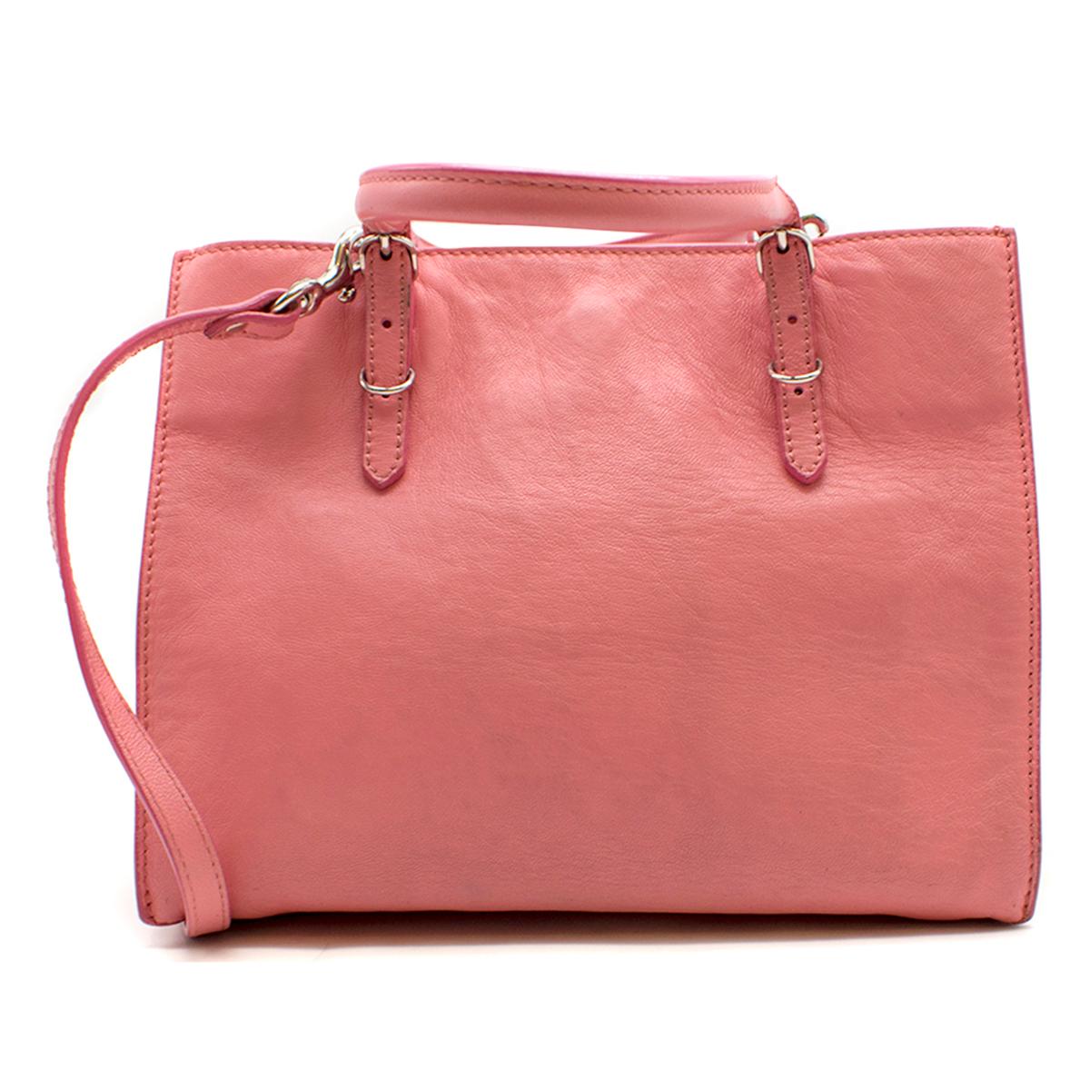 Balenciaga Pink Papier A4 Crossbody Mini Bag In Good Condition In London, GB