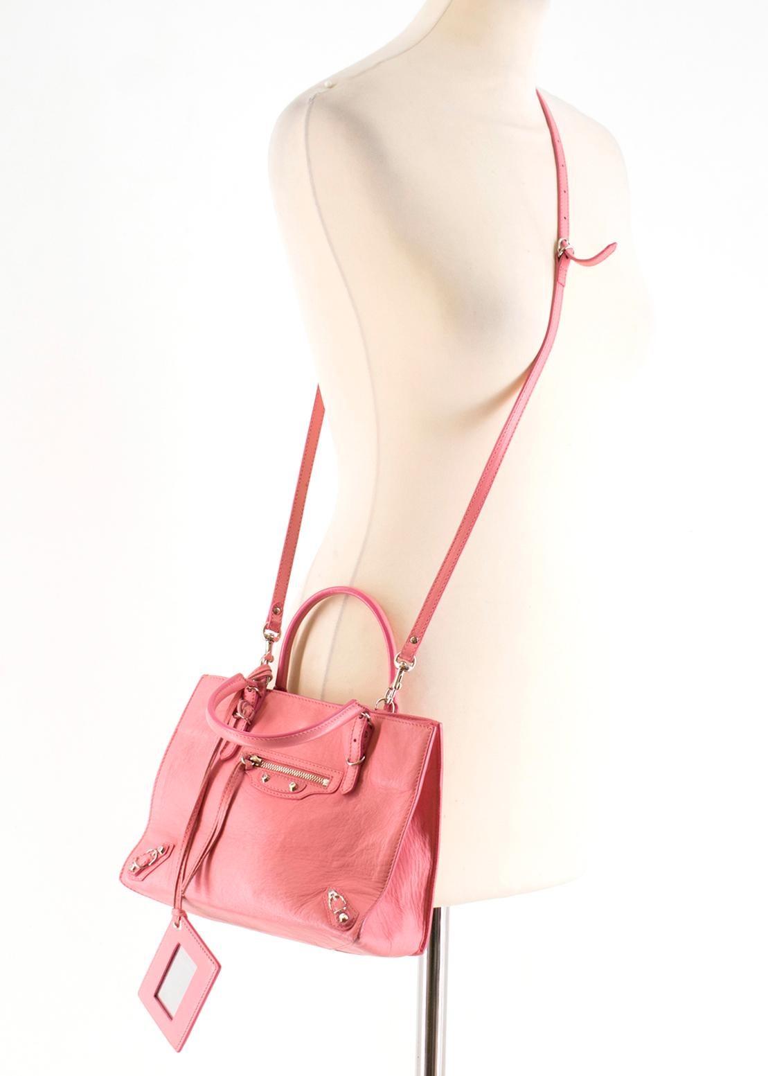 Balenciaga Pink Papier A4 Crossbody Mini Bag 3