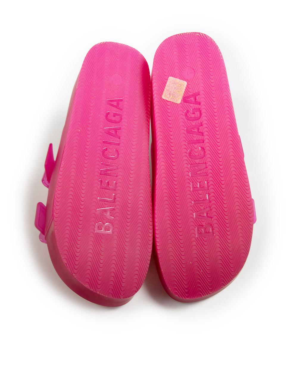 Women's Balenciaga Pink Rubber Mallorca Sandals Size IT 41