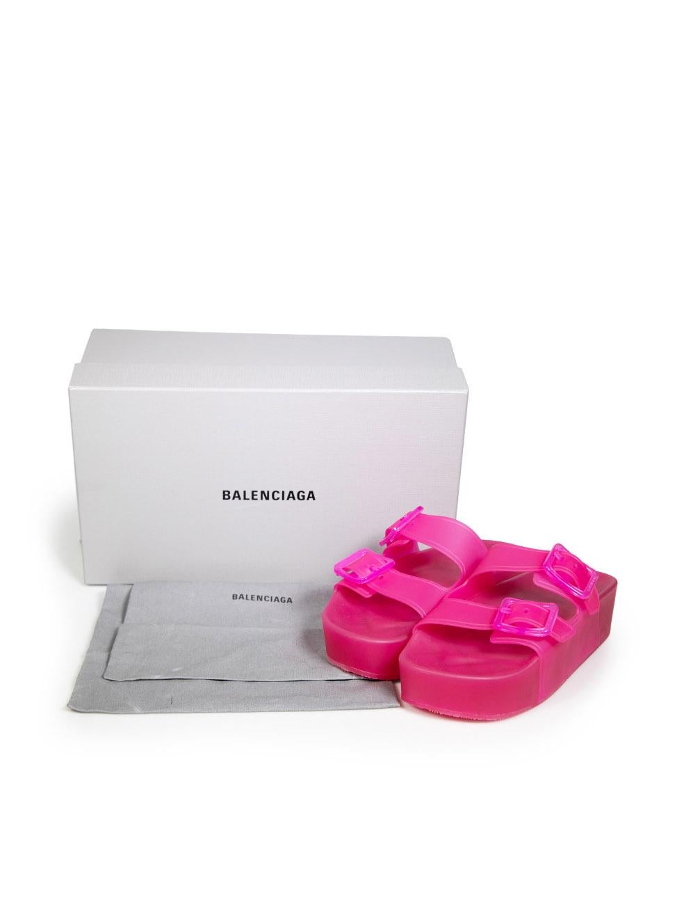 Balenciaga Pink Rubber Mallorca Sandals Size IT 41 2