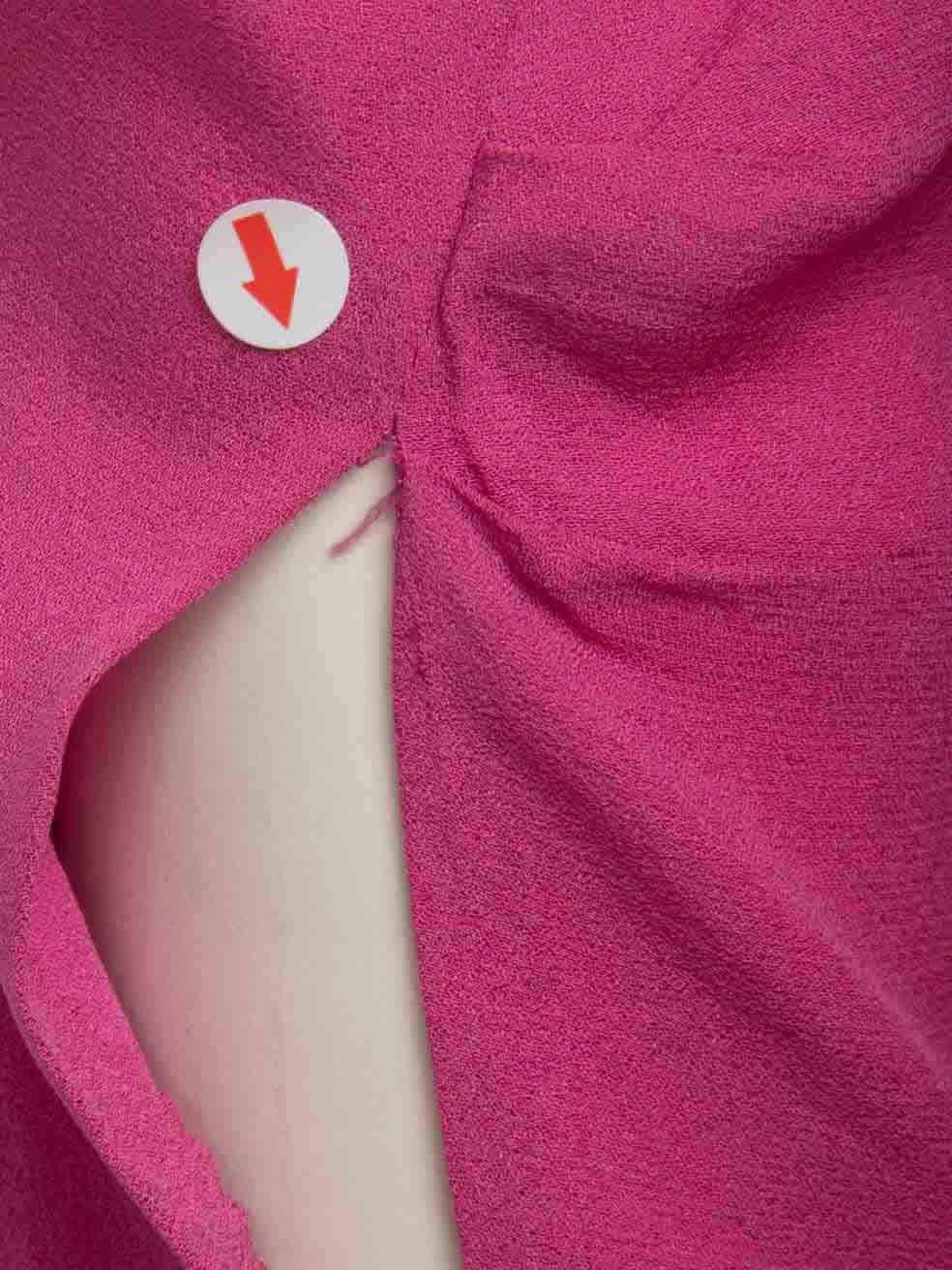 Balenciaga Pink Silk Mock Neck Midi Length Dress Size M For Sale 1