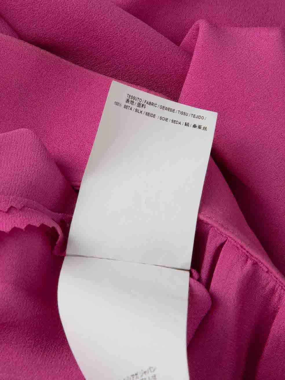 Balenciaga Pink Silk Mock Neck Midi Length Dress Size M For Sale 2