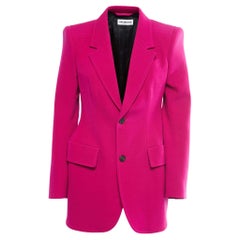 Balenciaga Pink Wool Single-Breasted Blazer M