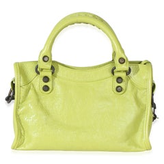 Balenciaga Pistache Agneau Arena Classic Hardware Mini Le City Bag