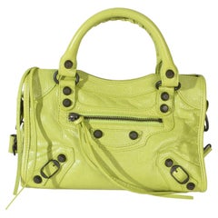 Balenciaga Pistache Agneau Arena Classic Hardware Mini Le City Bag