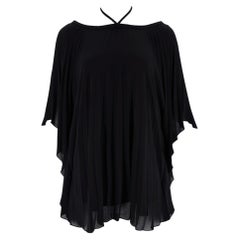 Top fluido plisado Balenciaga con cuello anudado