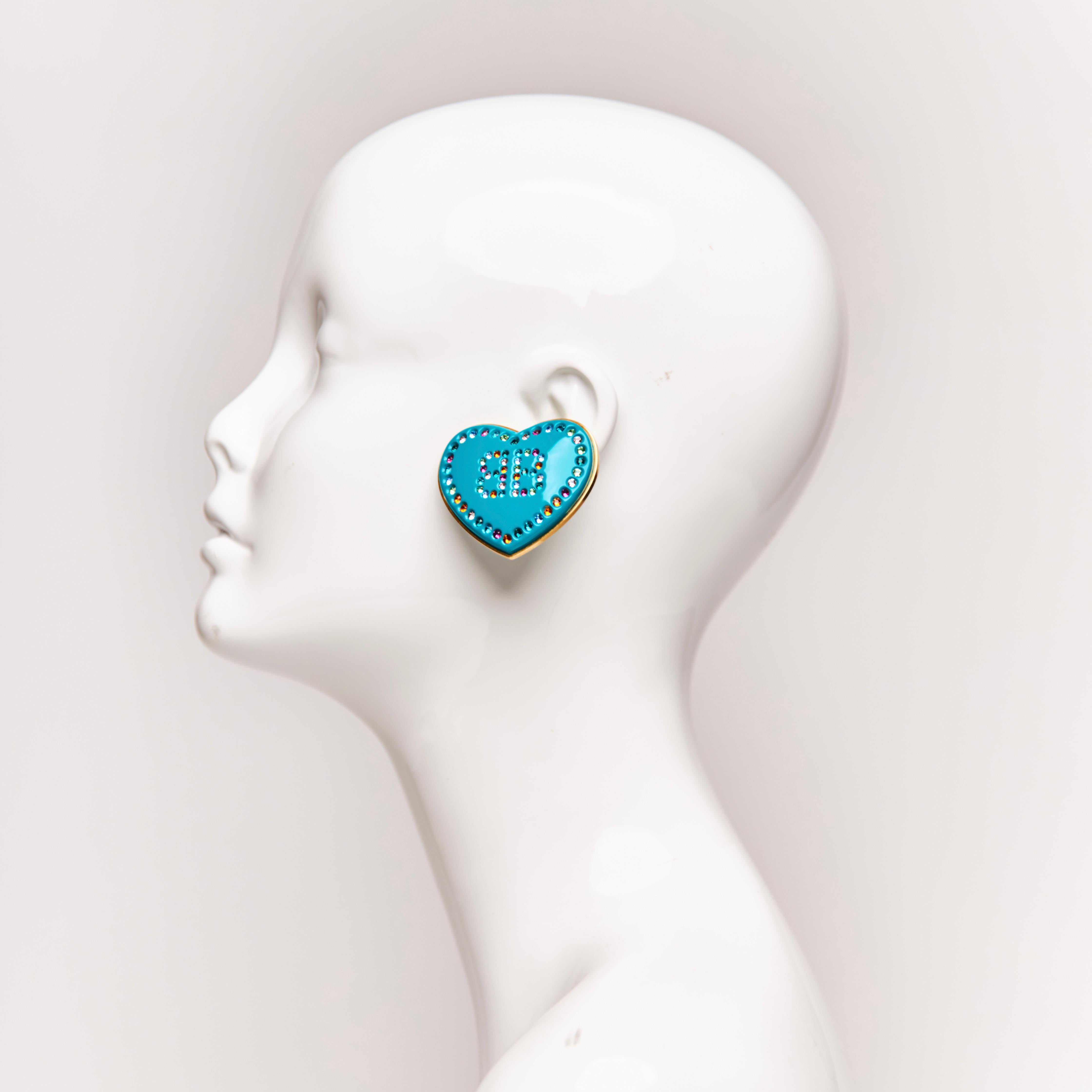 balenciaga heart earrings