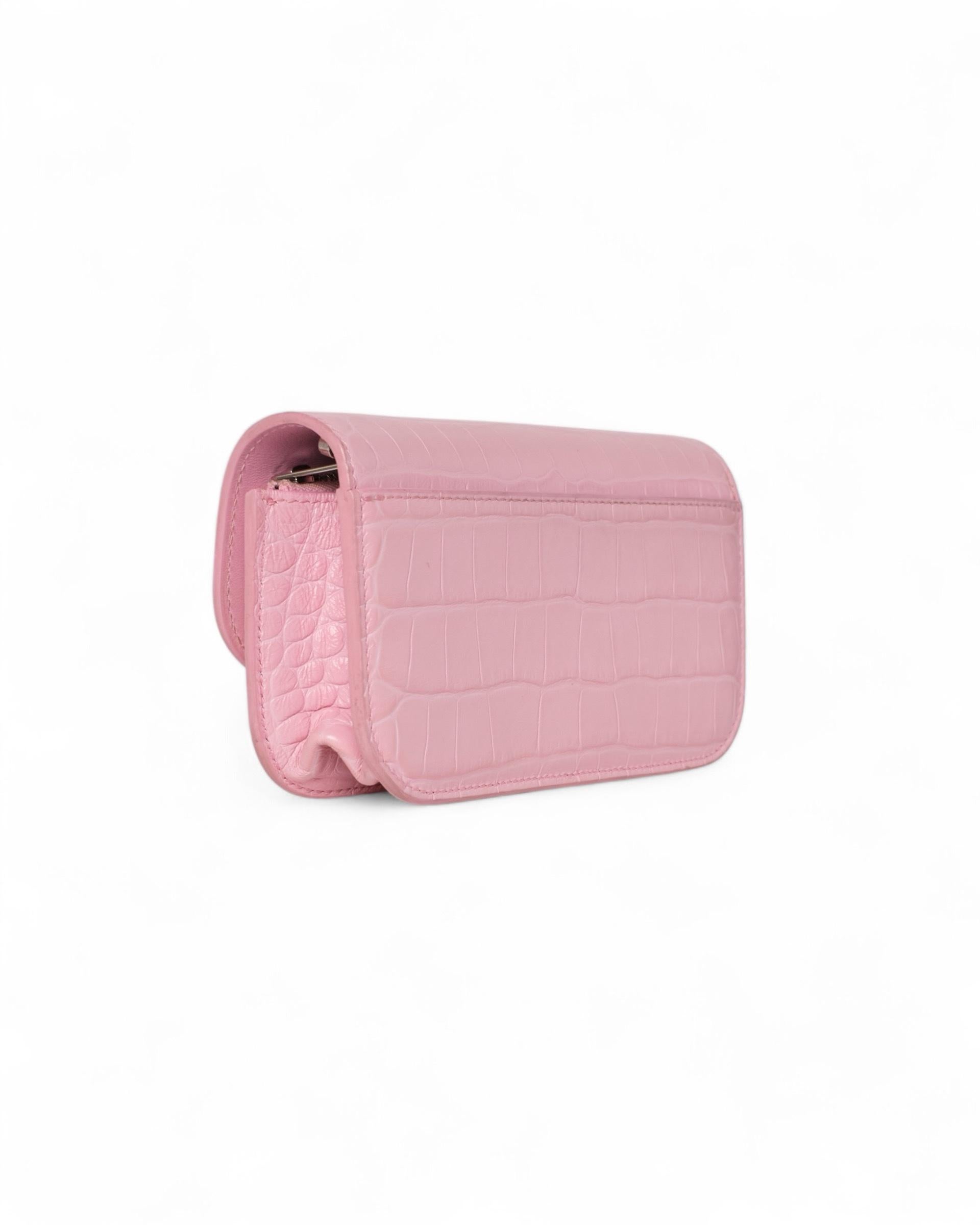 Balenciaga Gossip Small Coconut Clutch Rosa en venta 8