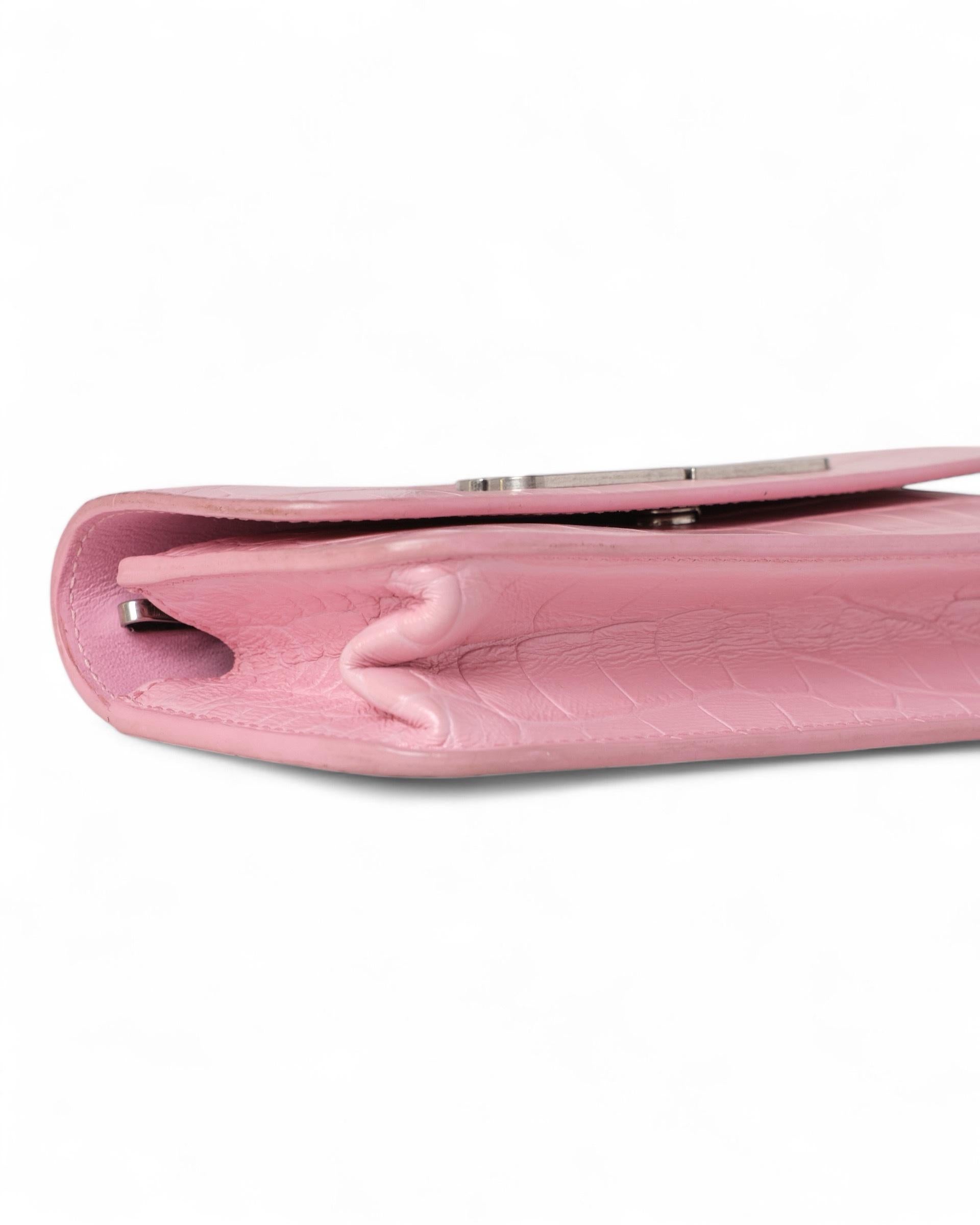 Balenciaga Gossip Small Coconut Clutch Rosa en venta 10