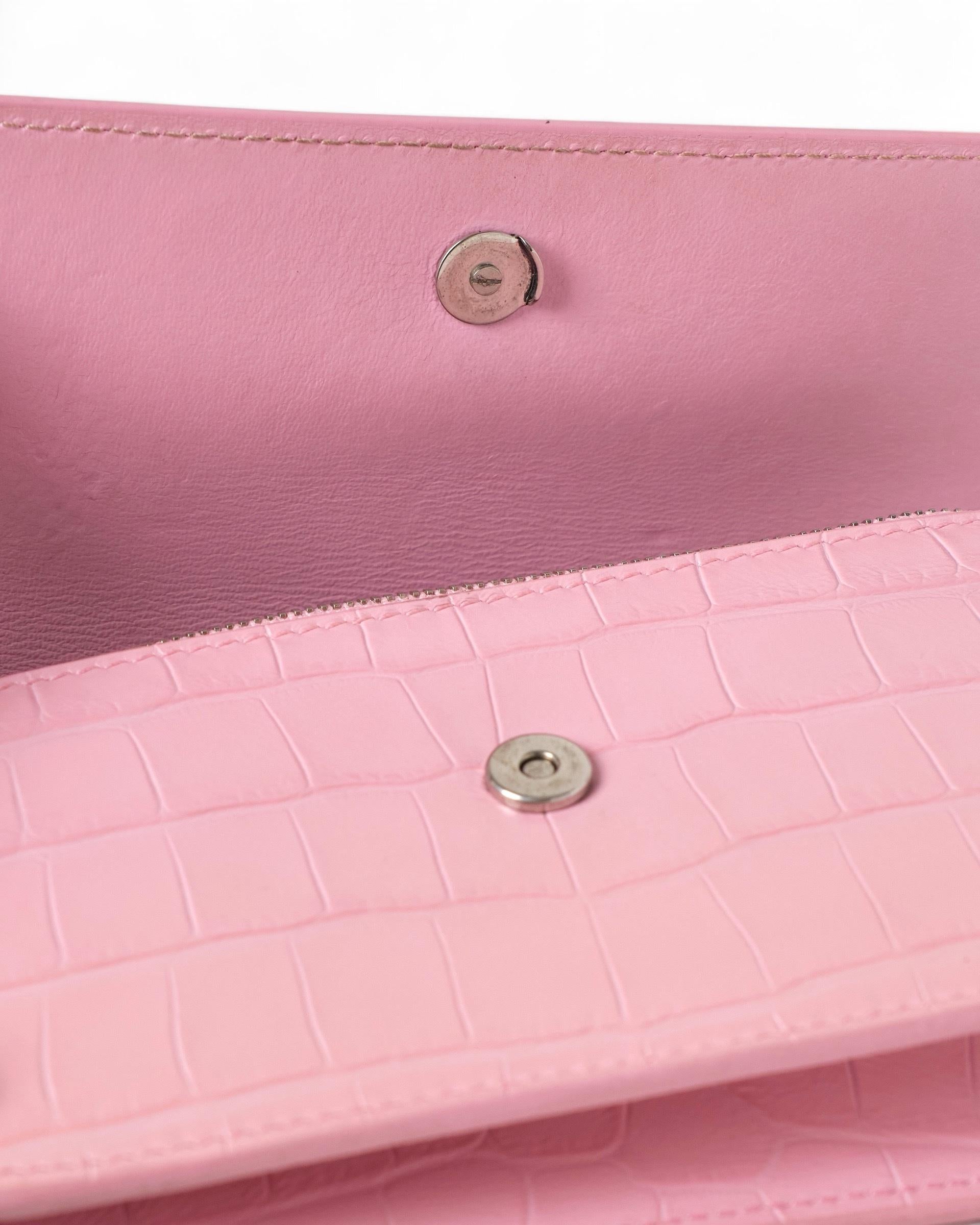 Balenciaga Gossip Small Coconut Clutch Rosa en Bueno estado para la venta en Torre Del Greco, IT