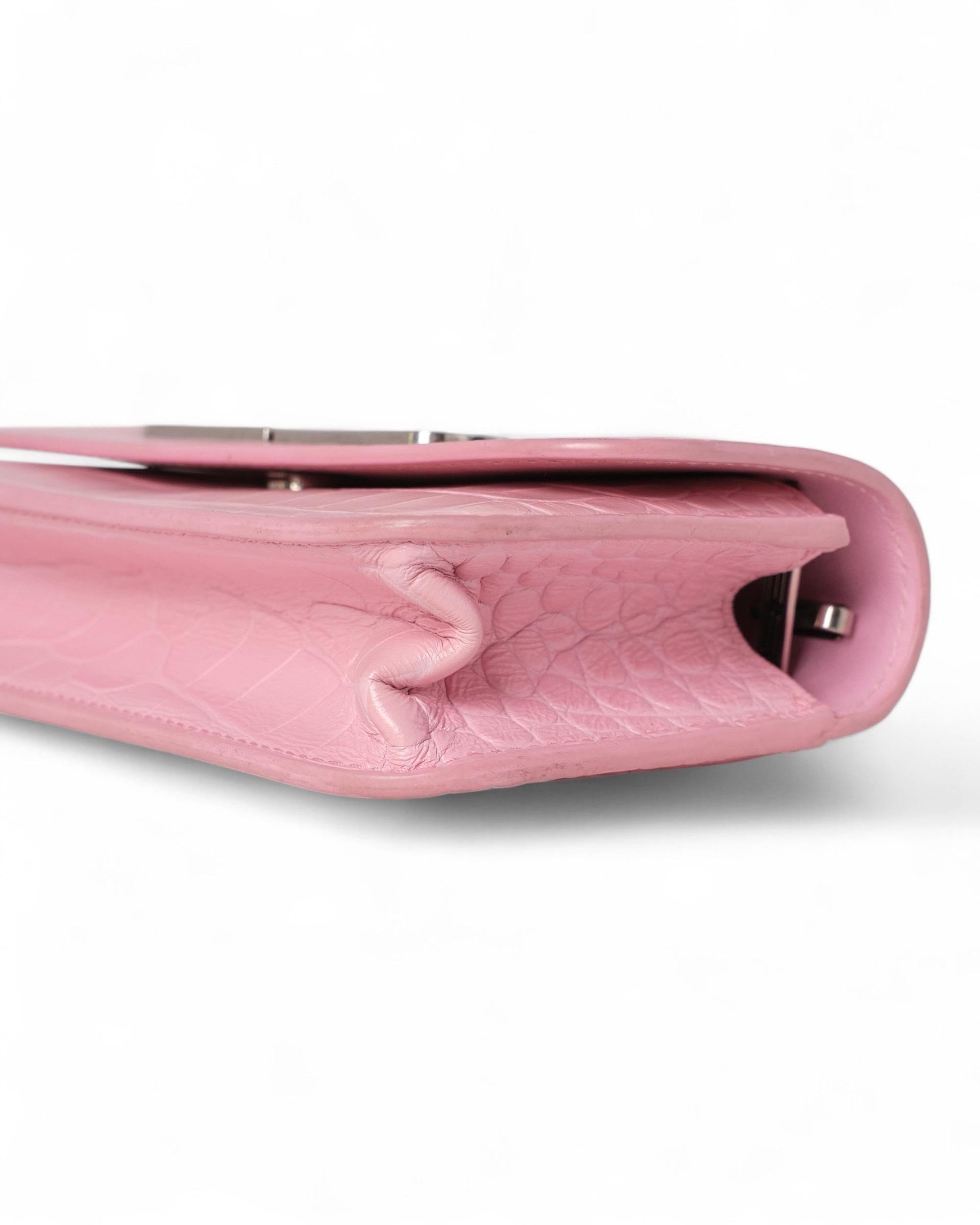 Balenciaga Gossip Small Coconut Clutch Rosa en venta 3