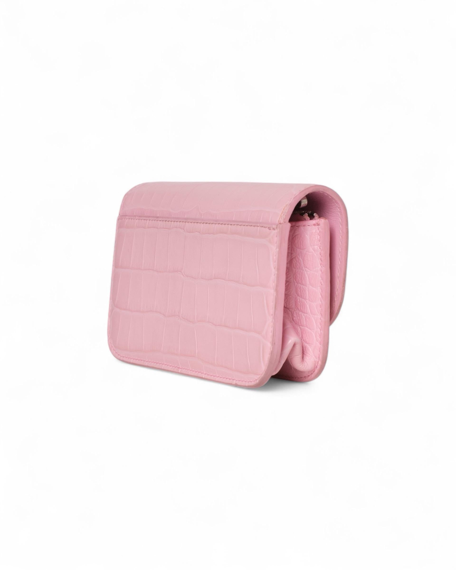 Balenciaga Gossip Small Coconut Clutch Rosa en venta 4