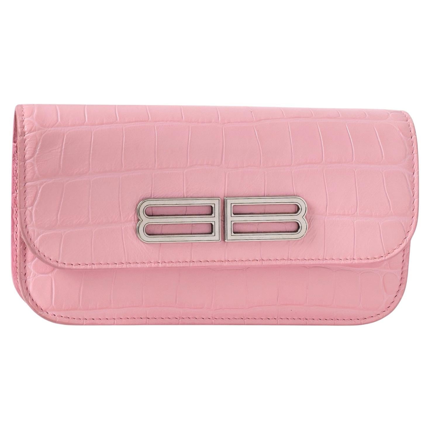 Balenciaga Gossip Small Coconut Clutch Rosa en venta