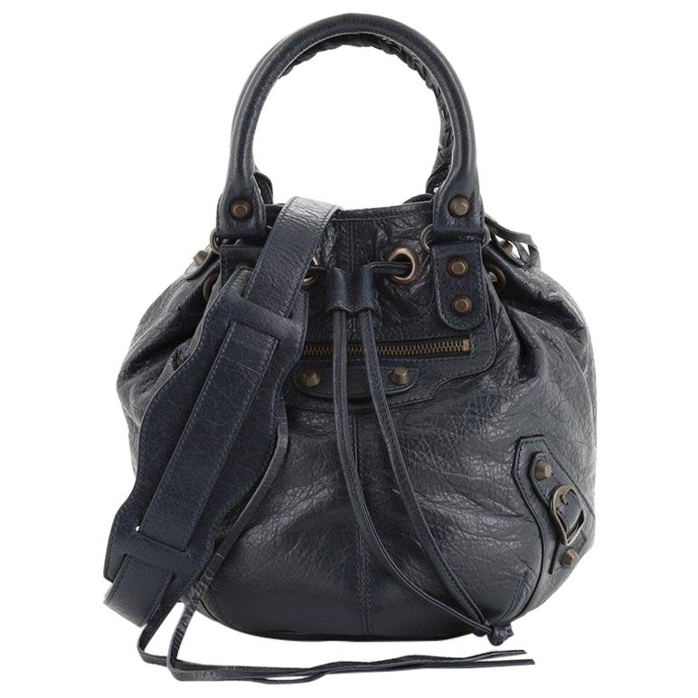 Balenciaga Pom Pon Classic Studs Bag Leather Mini