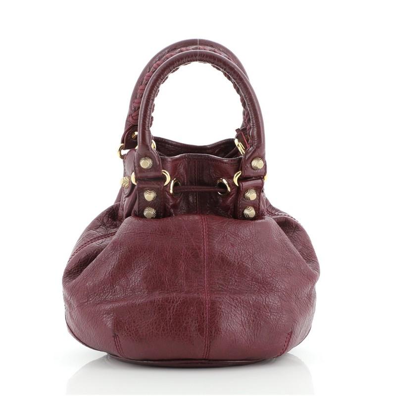Balenciaga Pom Pon Borsa gigante con borchie in pelle Mini In condizioni buone a NY, NY