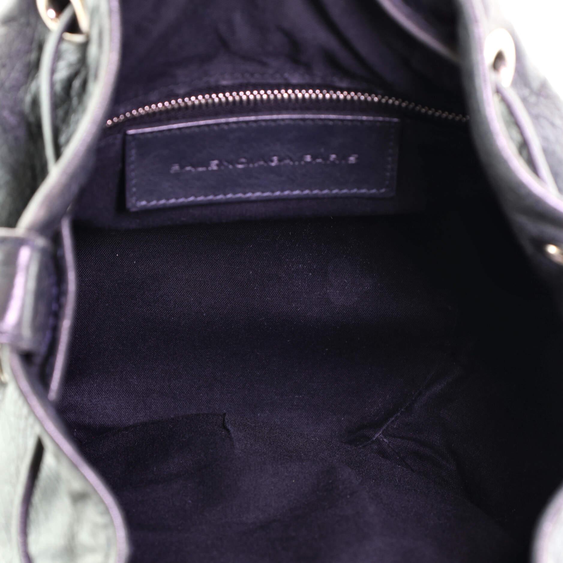 Gray Balenciaga Pom Pon Giant Studs Bag Leather Mini