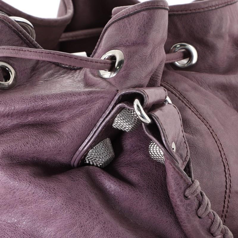 Balenciaga Pom Pon Giant Studs Handbag Leather 5