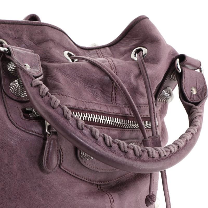 Balenciaga Pom Pon Giant Studs Handbag Leather 3