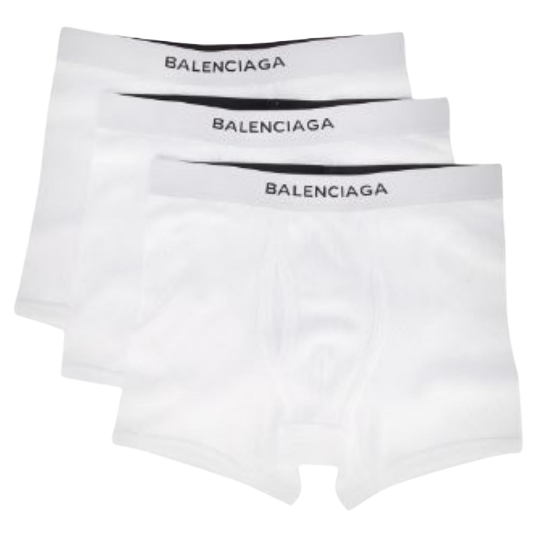 Balenciaga Power of Dreams Logo White Boxers (Large) 3 set