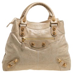 Balenciaga Praline Leather GGH Brief Bag
