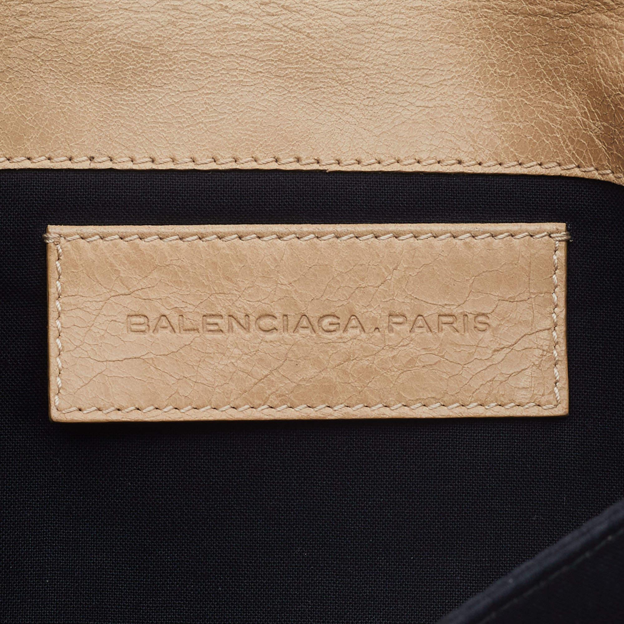 Balenciaga Praline Leather GGH Envelope Clutch 7