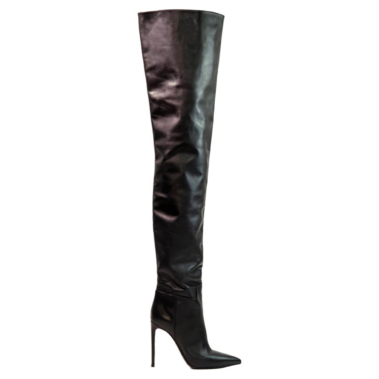 balenciaga sparkle thigh high boots