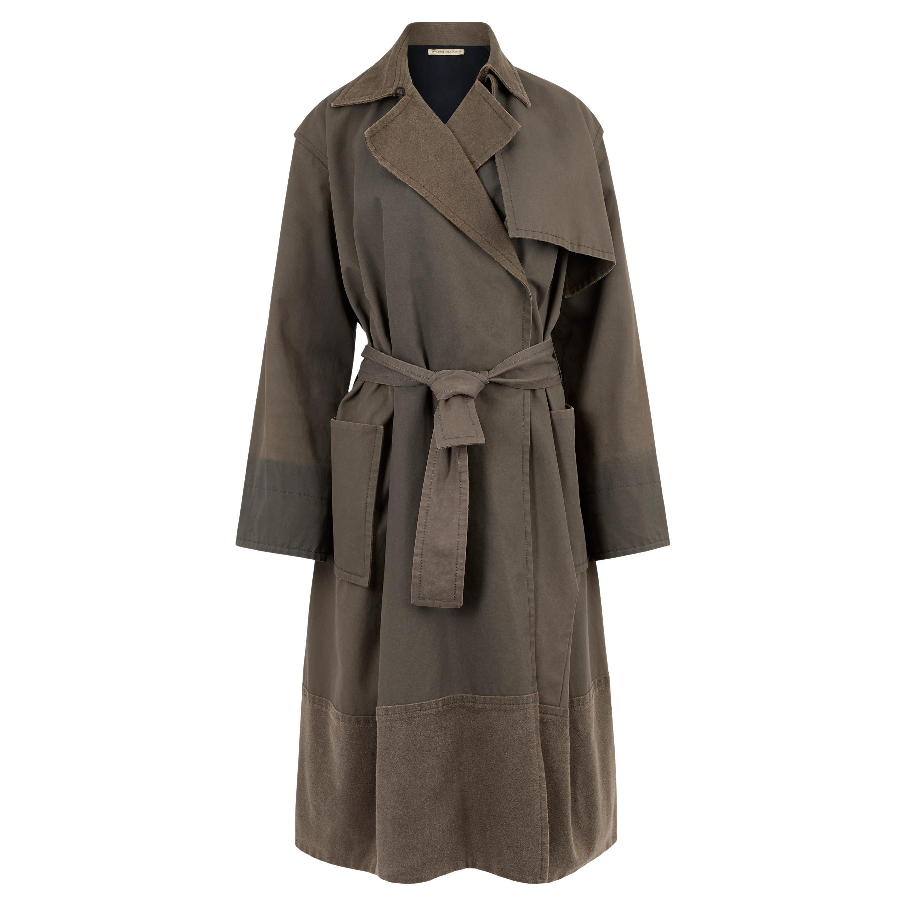 Balenciaga Pre Otoño/Invierno 2012 Chaquetón Verde Caqui en venta