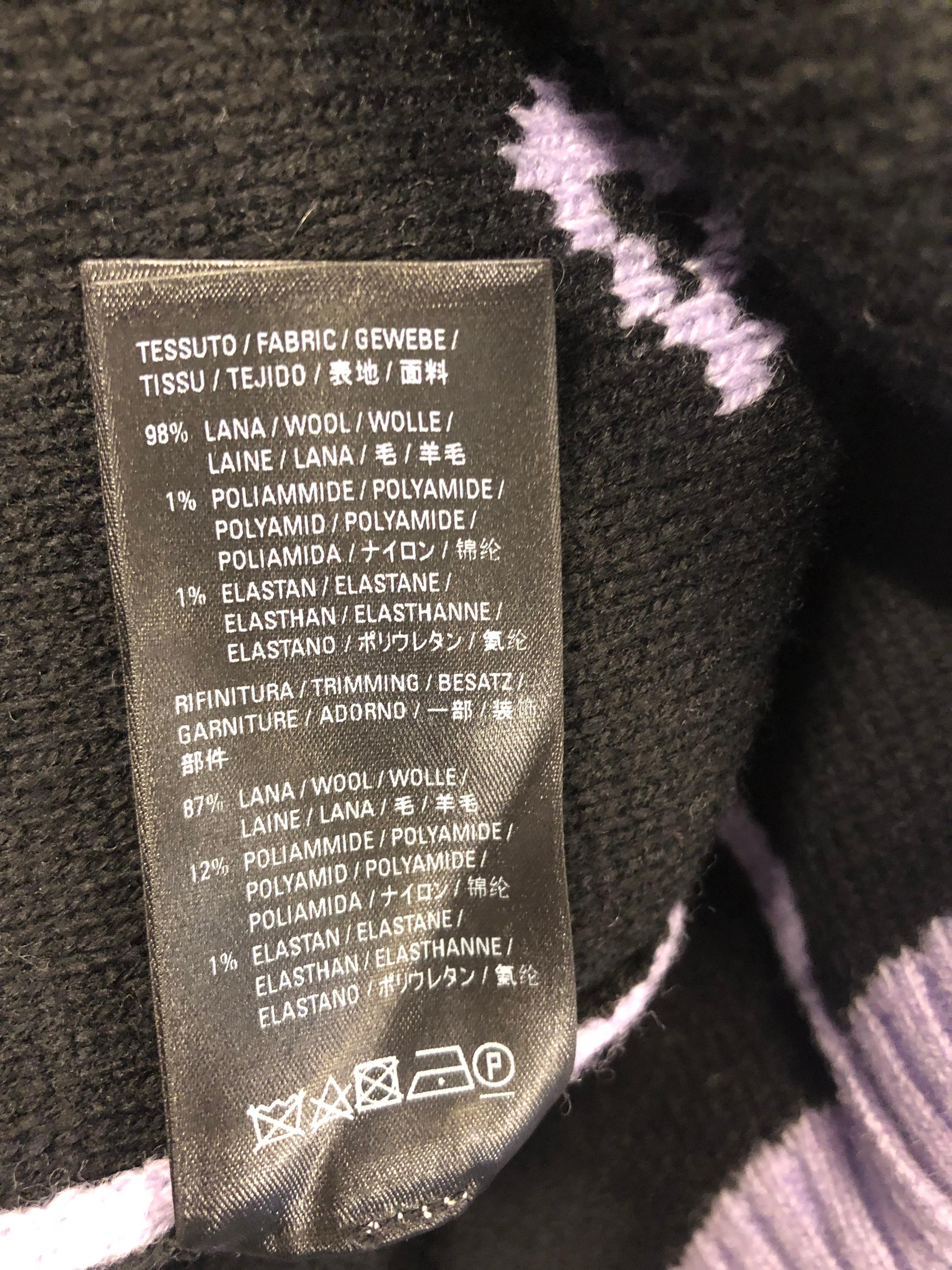 Balenciaga Printed All Over Logo Sweater Size Small 2