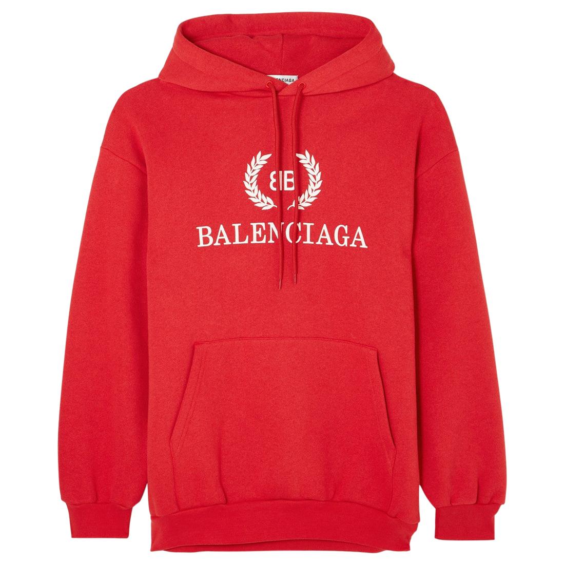 red balenciaga sweatshirt