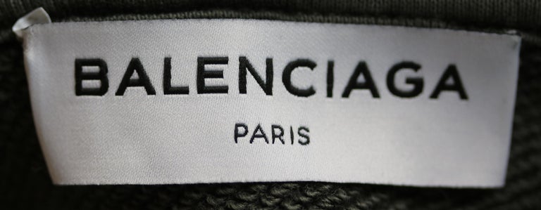 Balenciaga Printed Cotton-Jersey Hooded Sweatshirt at 1stDibs