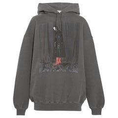 Sweat à capuche en jersey de coton imprimé Balenciaga