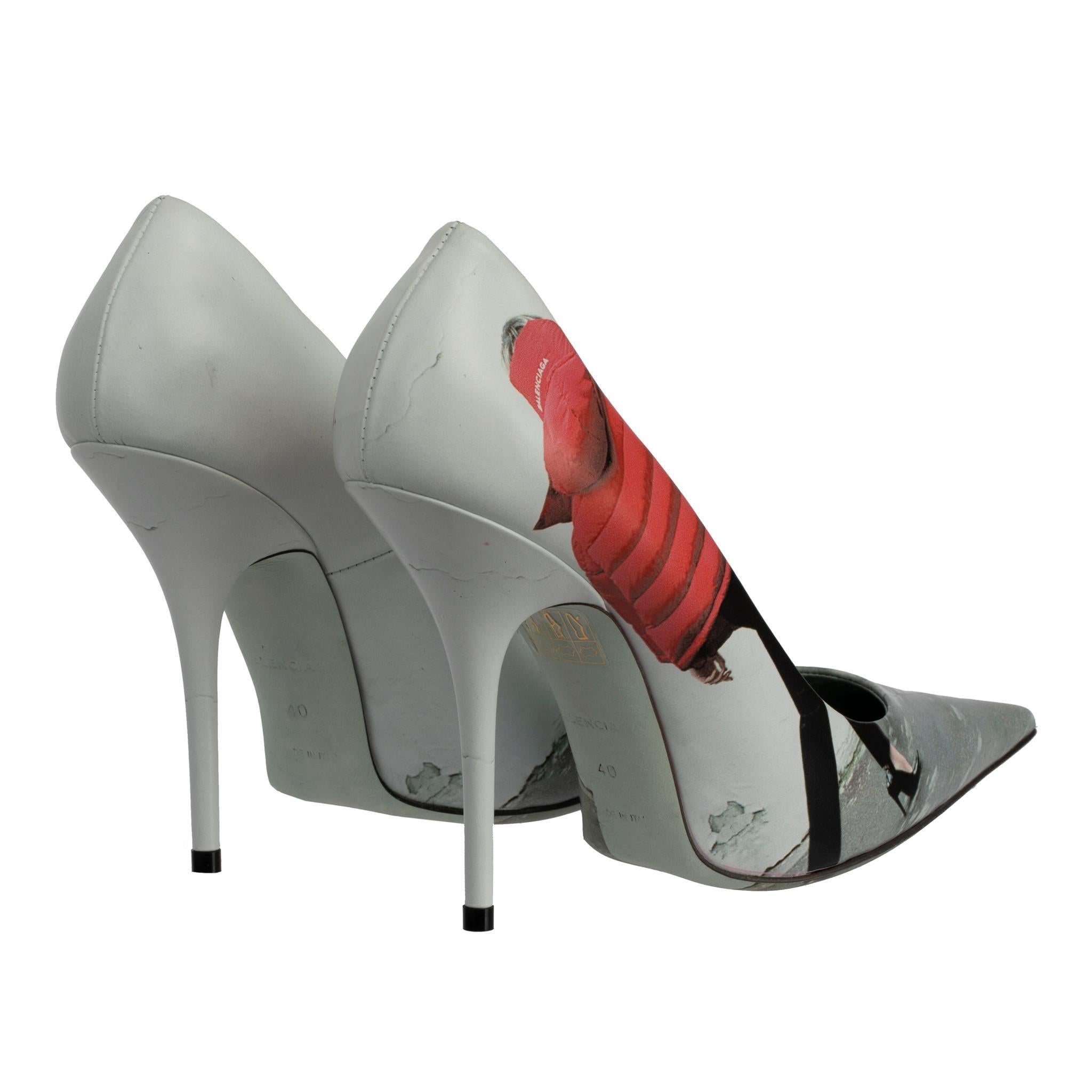 Balenciaga - Escarpins en cuir imprimé 40 FR Neuf - En vente à Sydney, New South Wales