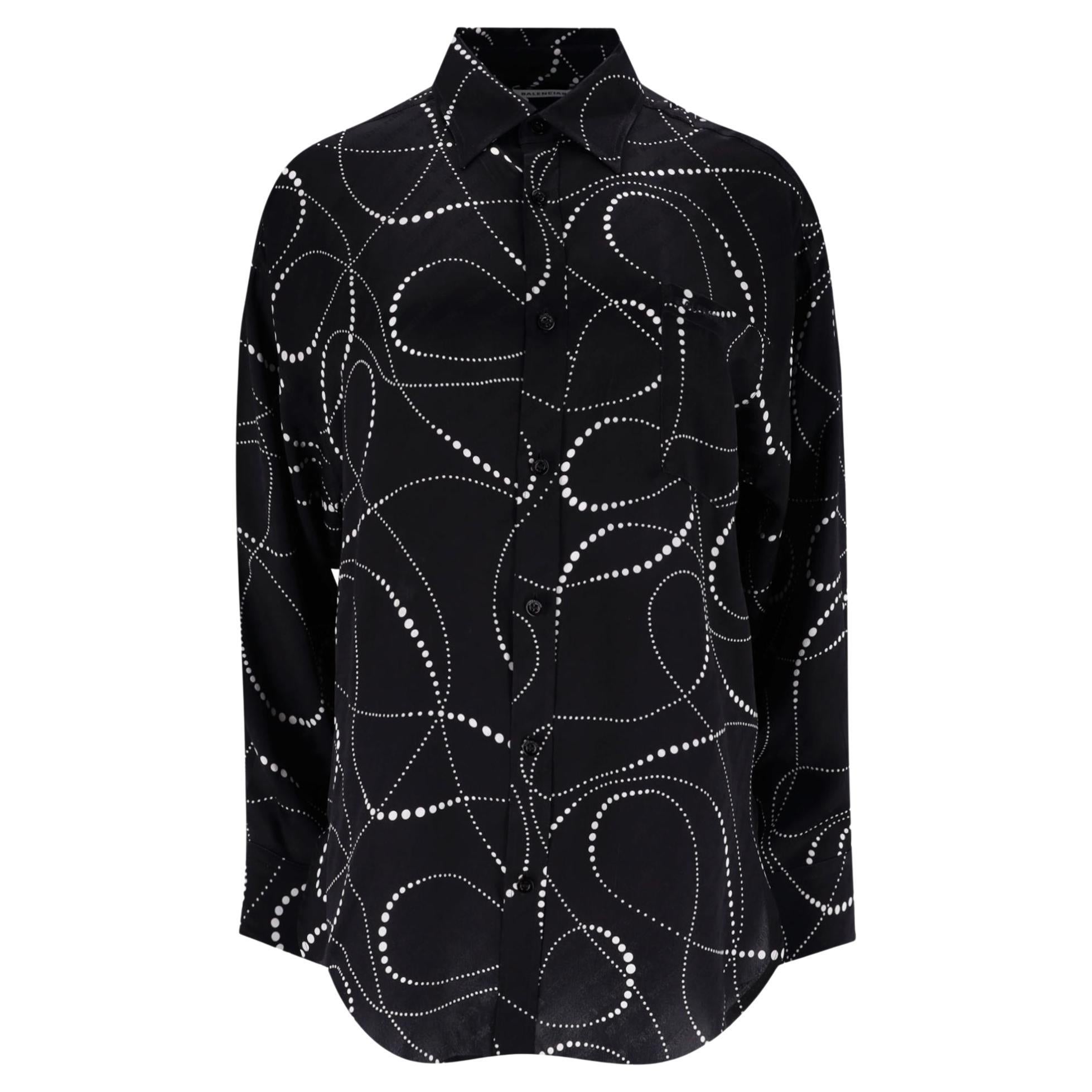 Balenciaga Printed Silk Shirt en vente