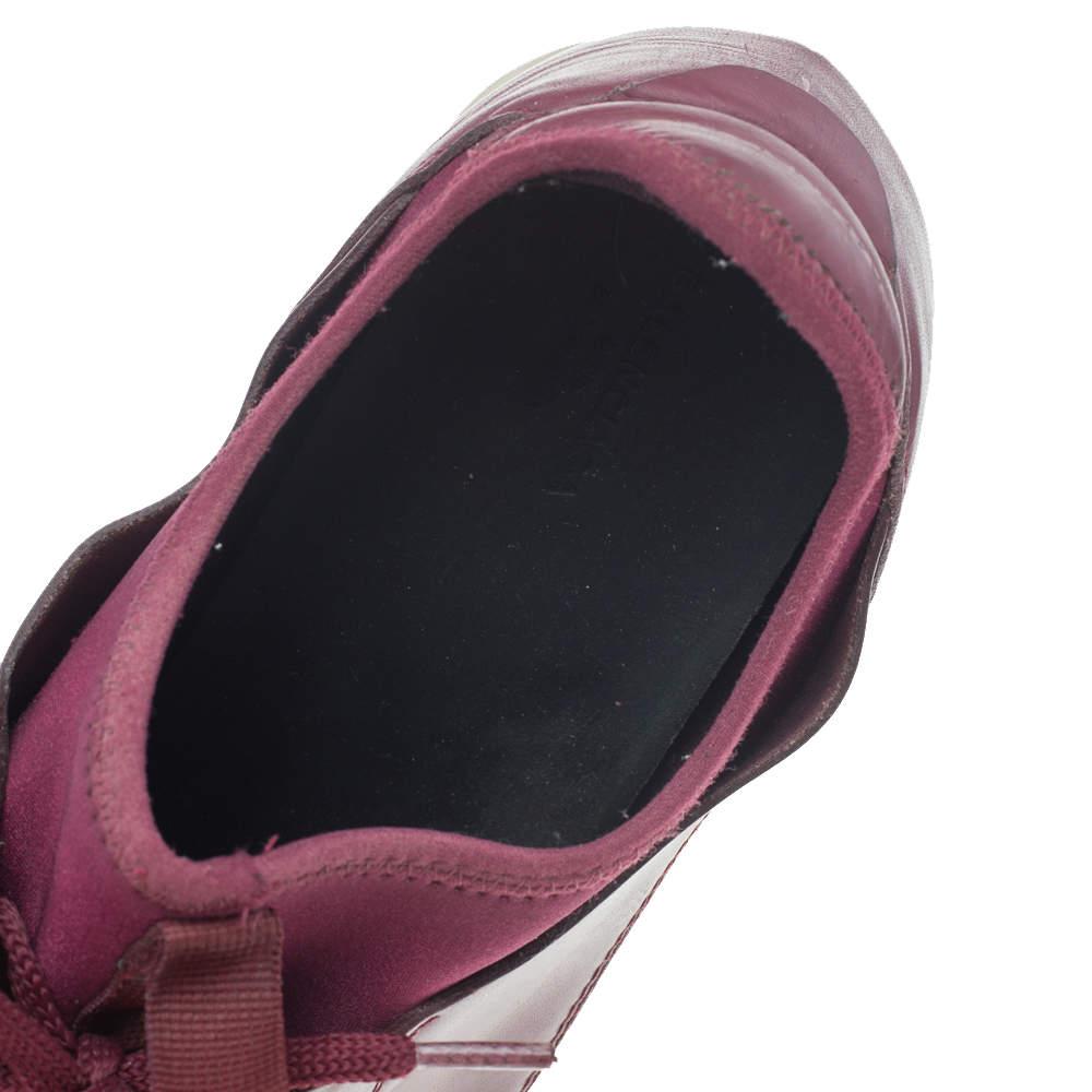 Balenciaga Purple Leather And Mesh Race Runner Sneakers Size 40 2