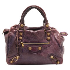 Balenciaga Purple Leather Midday GGH Midday Bag